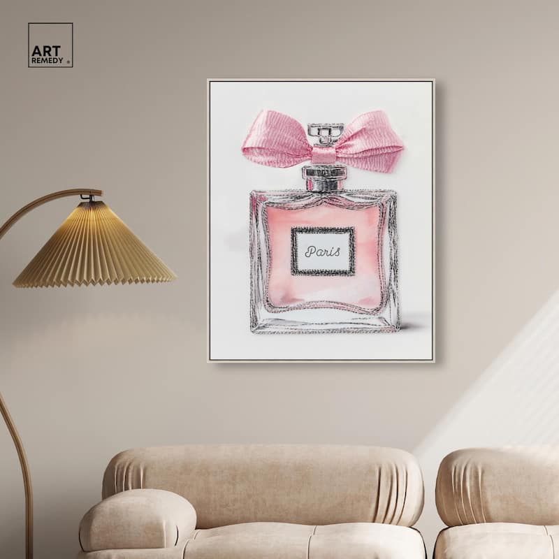Simple Perfume Bow Canvas by Art Remedy