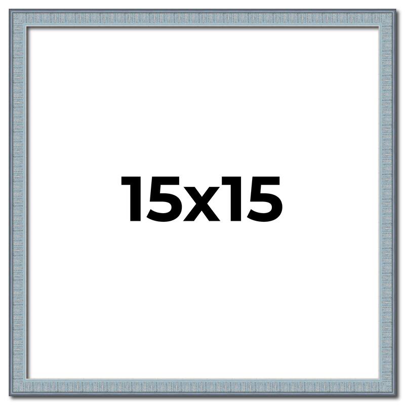 15x15 Frame Rustic Sky Blue Solid Wood Picture Frame | 0.75 Inch