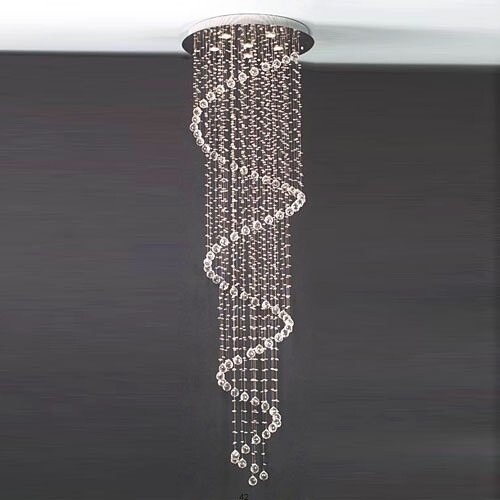 Modern Crystal Rain Drop 6 Light Chandelier