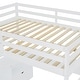 preview thumbnail 26 of 83, Loft Bed Frame wDesk and Storage Staircase, Wood Loft Bed with 7 Drawers and 2 Shelves, Kid's Loft Bed Study Bed with Staircase