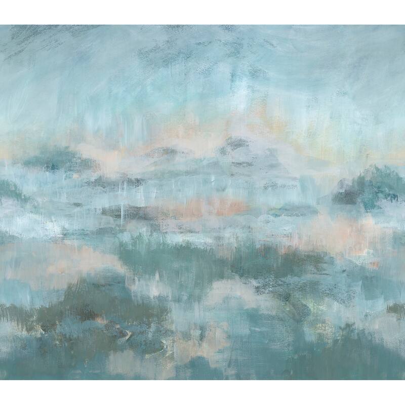 WallPops Scott Living Mirage Blue Self Adhesive Mural - N/A