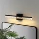 preview thumbnail 4 of 62, JONATHAN Y Baxter 22" 1-Light Modern Contemporary 360-Degree Rotatable Iron/Seeded Acrylic Integrated LED Vanity Light