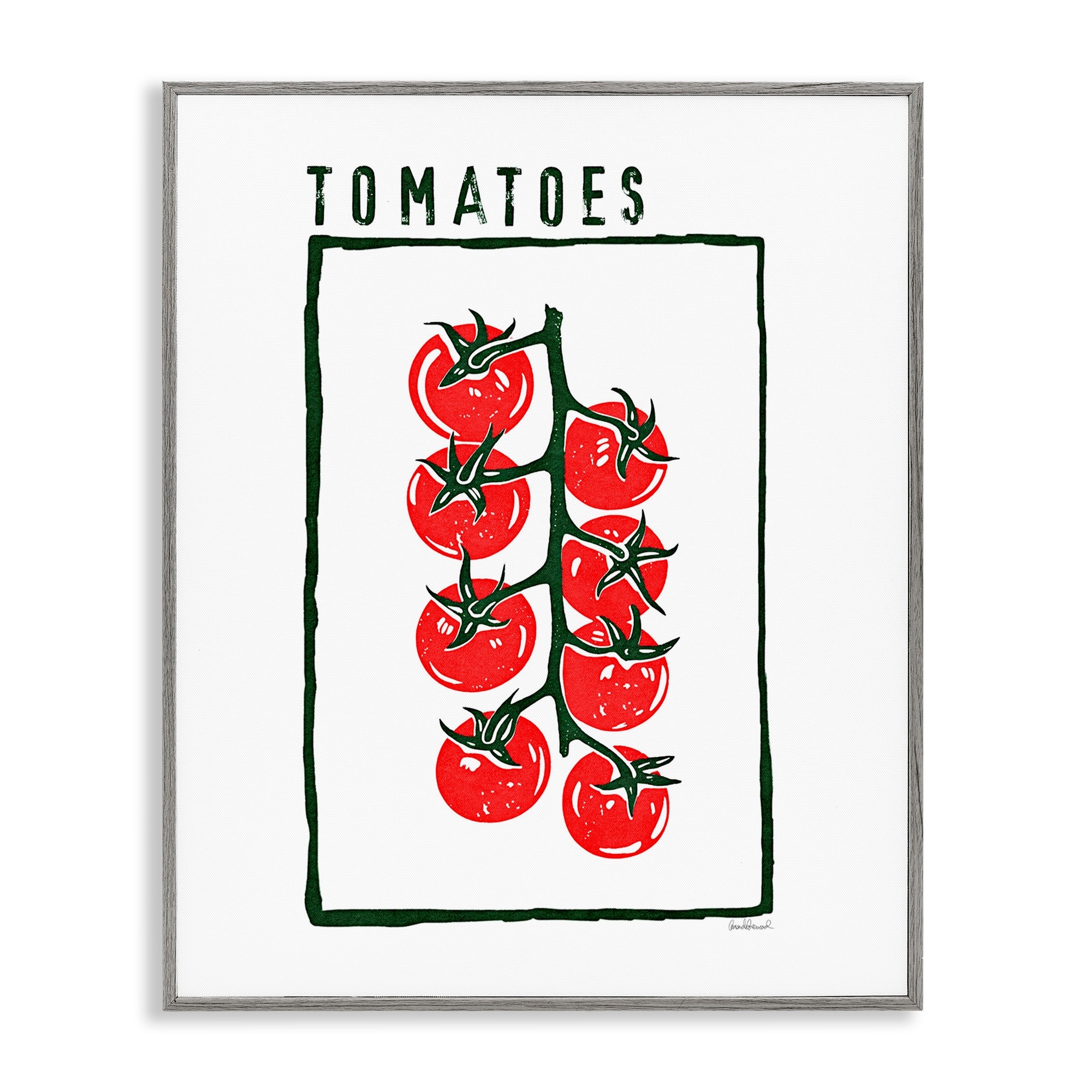 Stupell Ripe Tomatoes Cluster Framed Giclee Art Design By Amanda Greenwood