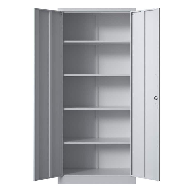 71"H Metal Garage Storage Cabinet,Steel Locking Cabinet with Doors and 4 Adjustable Shelves