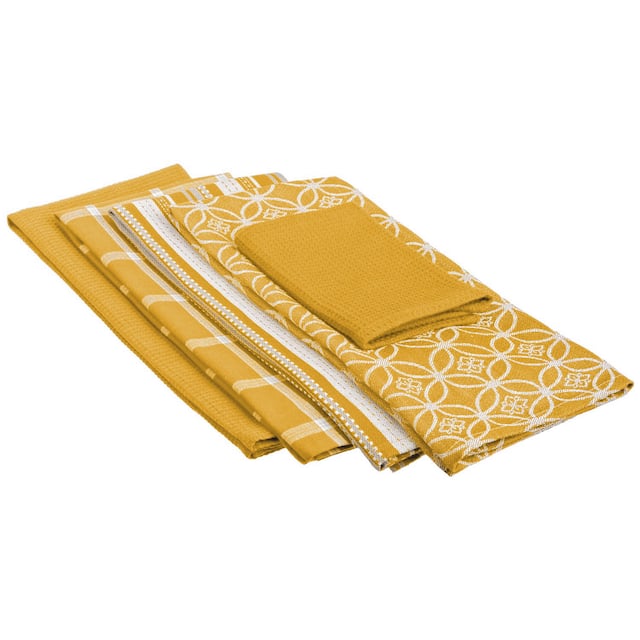DII Assorted Kitchen Dishtowel & Dishcloths (Set of 5)