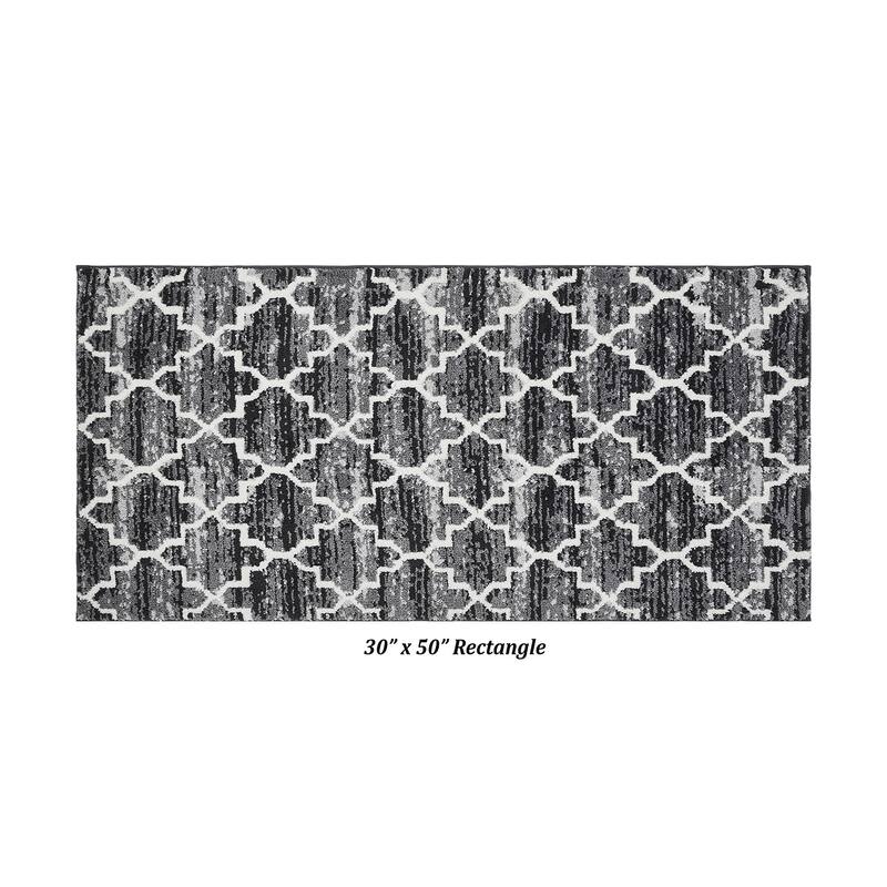 Better Trends Savio Collection Marrakesh Bathroom Rug - 100% Micro Polyester with Gel Foam Backing, Machine Washable Bath Mat