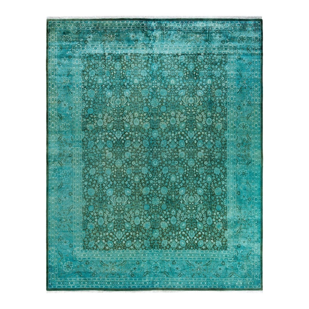 Fine Vibrance One-of-a-Kind Hand-Knotted Area Rug - Brown, 8' 2" x 10' 4" - 8' 2" x 10' 4"