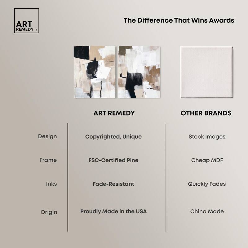 Endless Contrast Canvas Set of 2 by Art Remedy, Gallery Wrapped