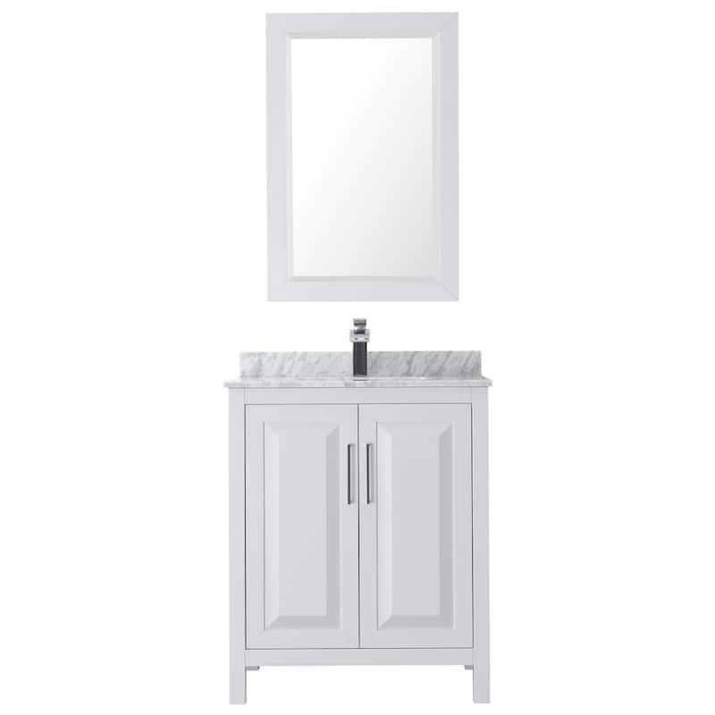 Daria 30-inch Single Vanity, Marble Top, 24-inch Mirror
