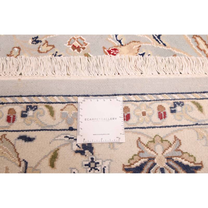 ECARPETGALLERY Hand-knotted Nain Grey Silk, Wool Rug - 5'9 x 6'1