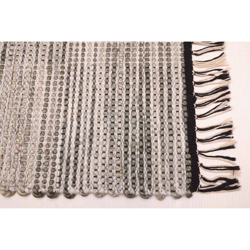 ECARPETGALLERY Braid weave Sienna Grey Rug - 5'3 x 7'6