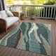 Machine Washable Indoor/ Outdoor Abstract Contemporary Chantille Rug