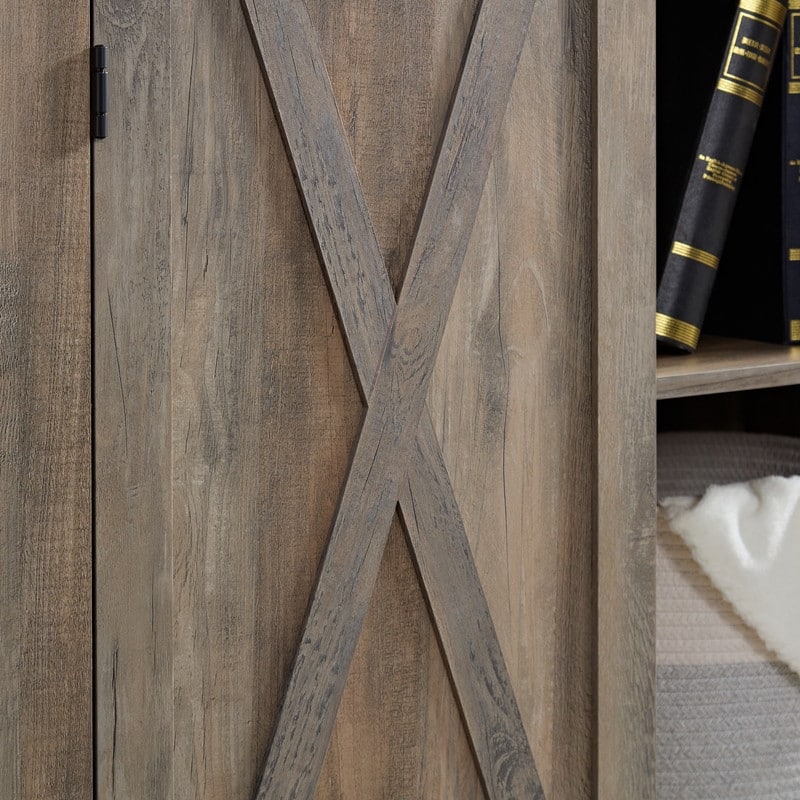 Farmhouse Style Wood Tall Storage Cabinet with Shelves,Living Room Cabinet with Door
