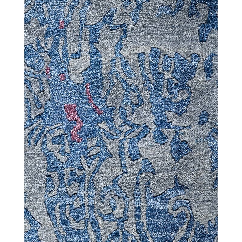 Modern One-of-a-Kind Hand-Knotted Area Rug - Gray, 9' 2" x 11' 10" - 9' 2" x 11' 10"