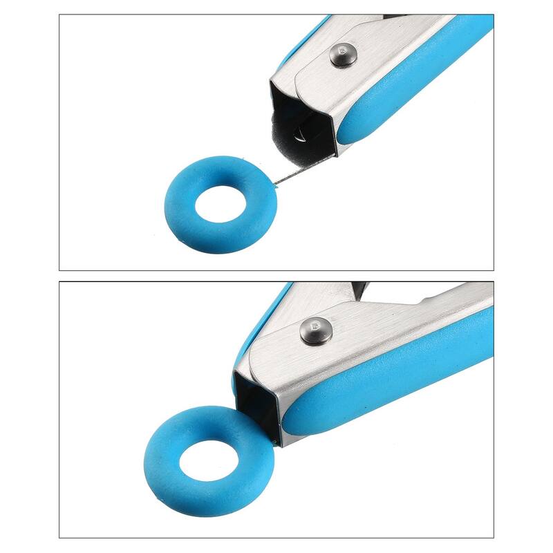 Kitchen Tongs Stainless Steel Locking Tong Set of 3 7-inch 9-inch 12-inch Blue