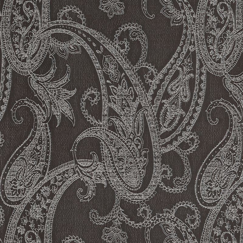 Sun Zero Pedra Paisley Embroidery Total Blackout Back Tab 1-Piece Curtain Panel, Single Panel