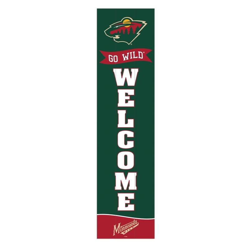 47" Porch Leaner Welcome Wall Sign, Minnesota Wild