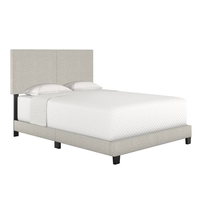 Boyd Sleep Milan Cream Linen Upholstered Platform Bed Frame On Sale