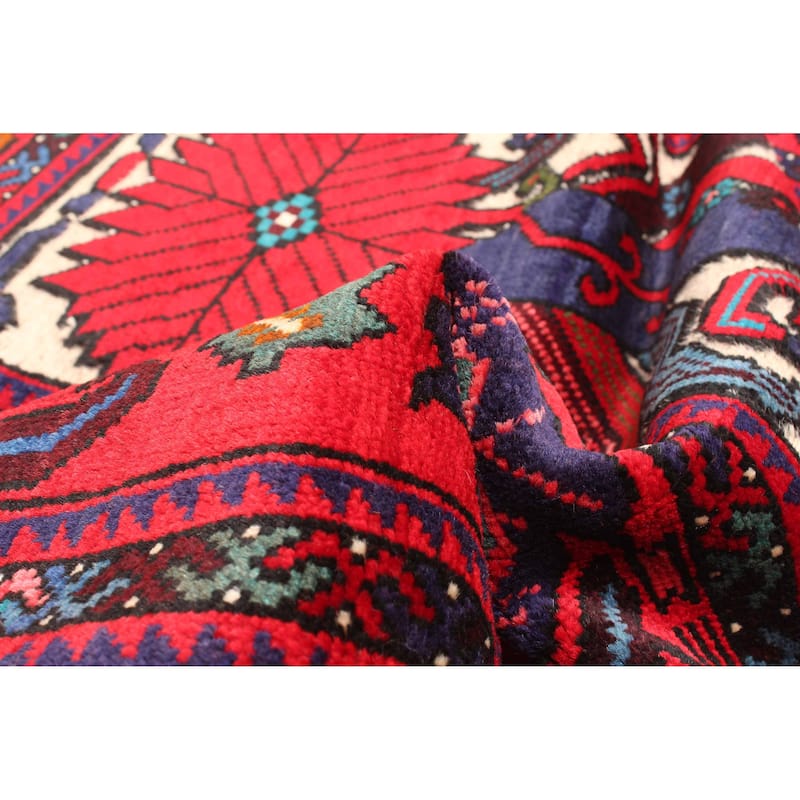 ECARPETGALLERY Hand-knotted Teimani Red Wool Rug - 3'2 x 4'11