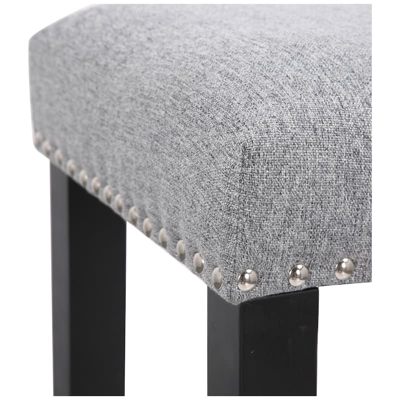 Jameson Upholstered Polyester Black 24 Inch Counter Stool (Set Of 2)