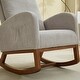 preview thumbnail 72 of 75, Upholstered Rocking Chair Nursery Chair with High Back and Side Pocket