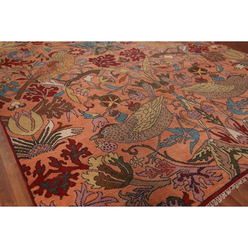Animals Design Ziegler Indian Large Area Rug Handmade Wool Carpet - 9'10"x 13'11"