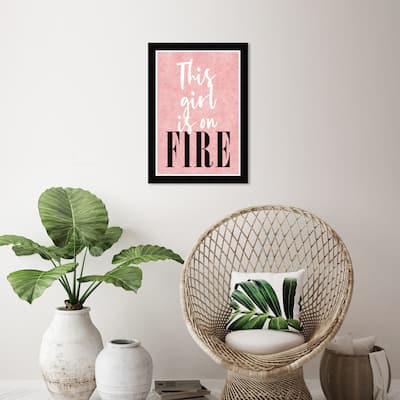 Wynwood Studio Prints Typography and Quotes This Girl Script Velvet Pink and Wall Art Canvas Print