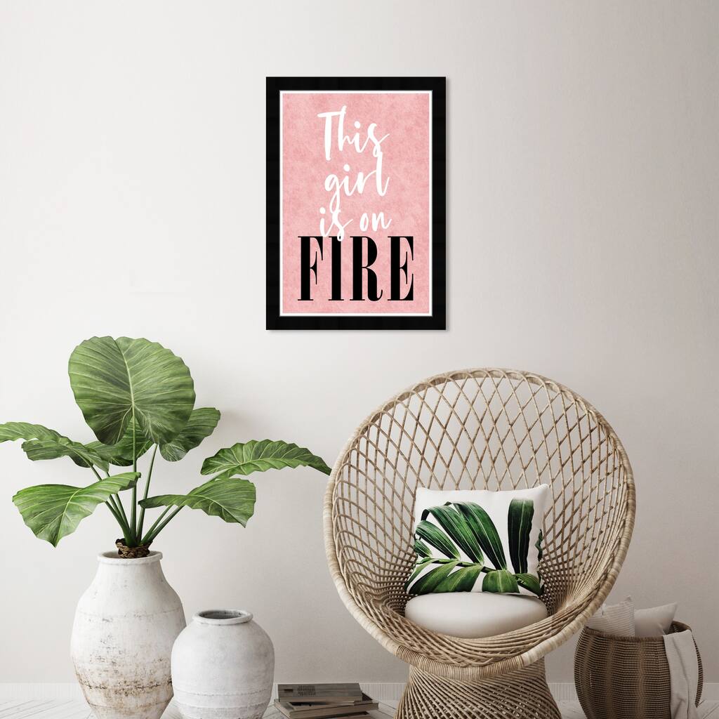 Wynwood Studio Prints Typography and Quotes This Girl Script Velvet Pink and Wall Art Canvas Print