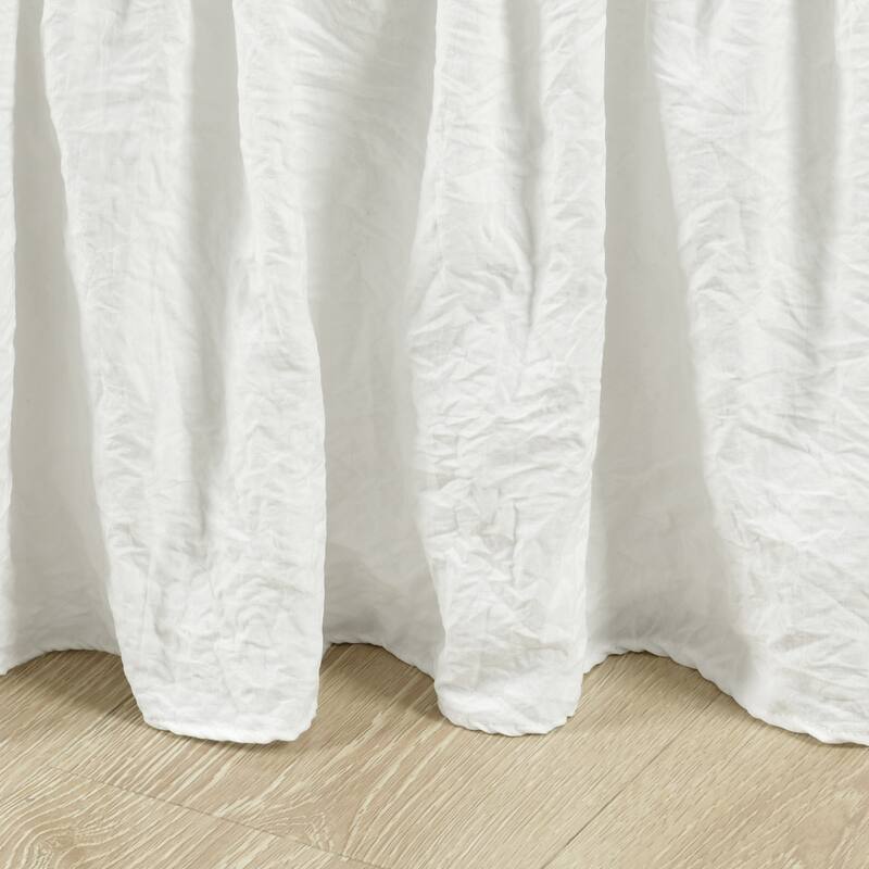 Lush Decor Ruched Ruffle Elastic Easy Wrap Around Bedskirt