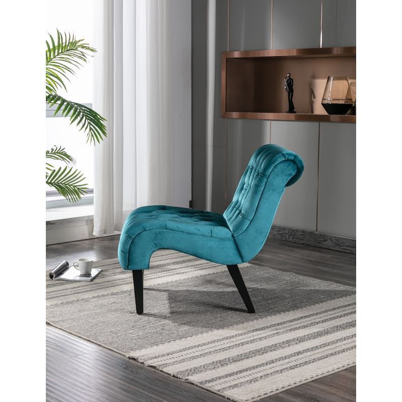 Elegant Accent Chair Leisure Chair for Small Spaces, Teal - Bed Bath ...