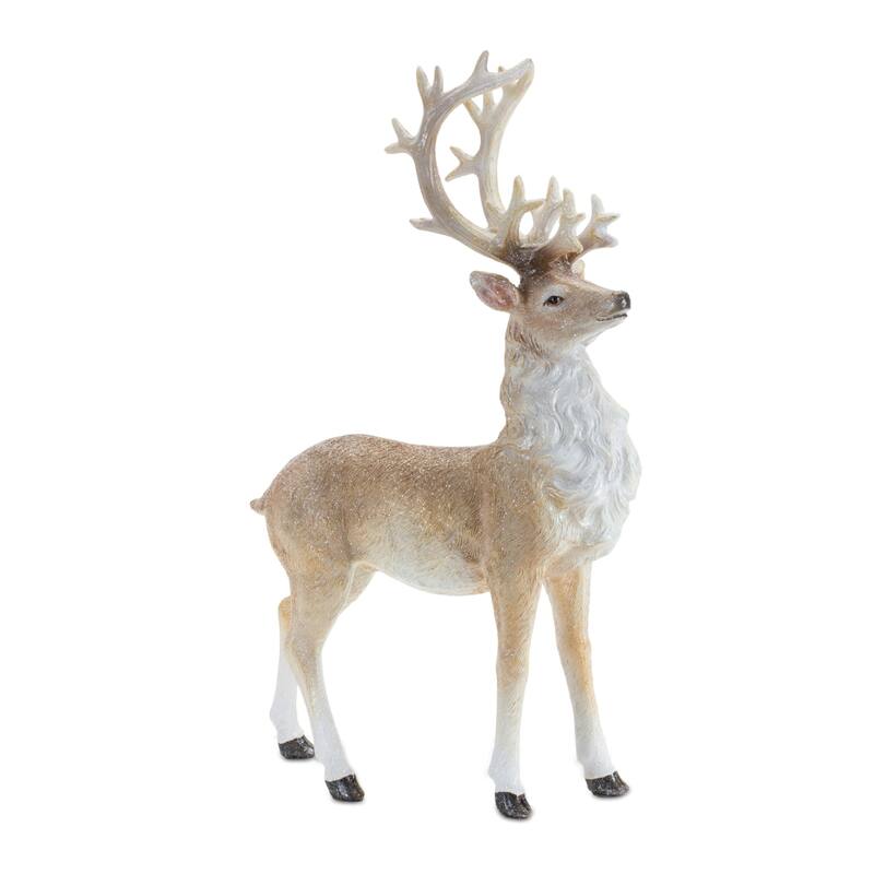 Glittered Deer Christmas Figurines - 13.5" - Set of 3