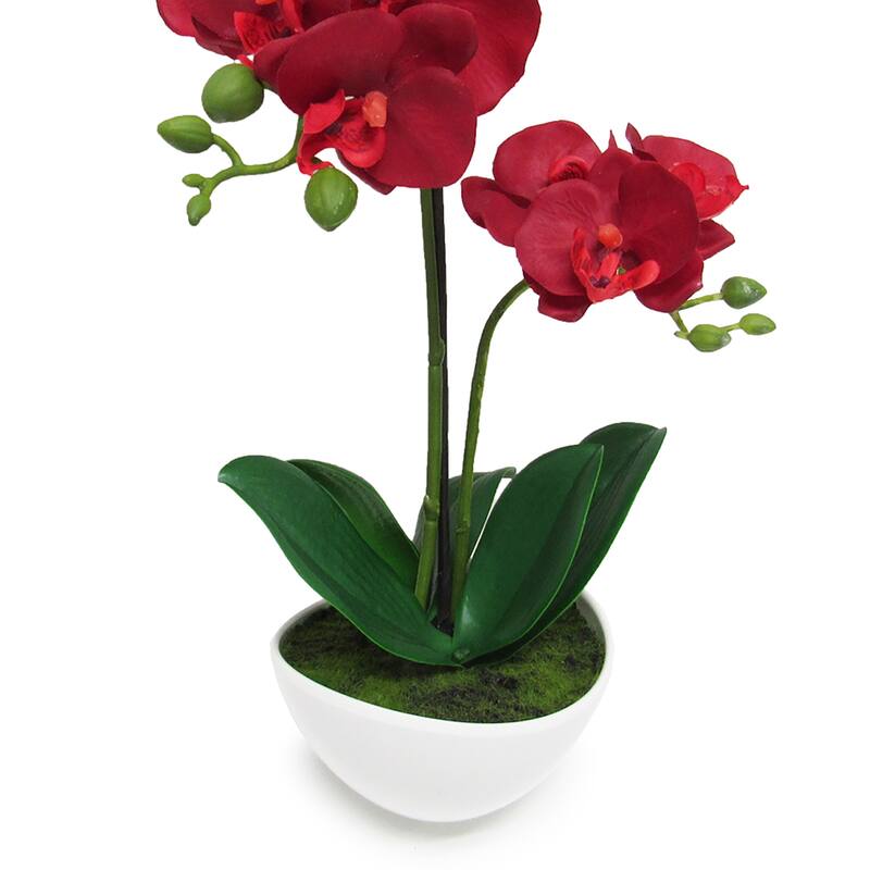 Artificial Phalaenopsis Orchid Flower Arrangement in Pot 16in
