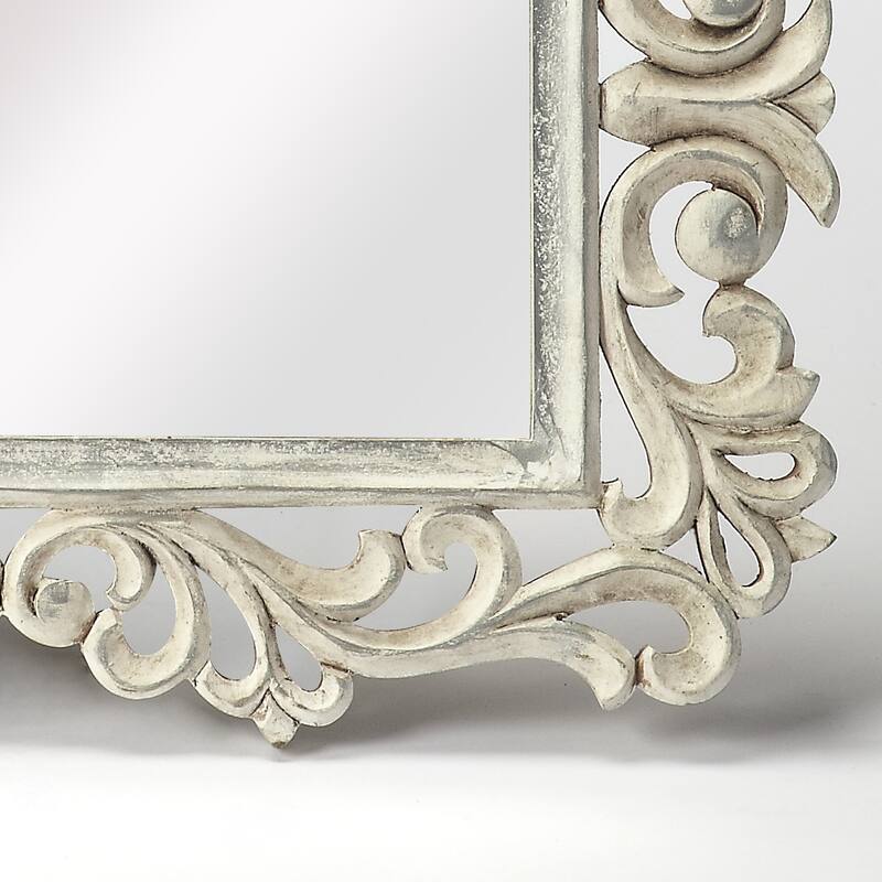 Butler Favart White Carved Wall Mirror - A