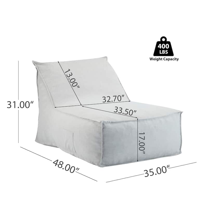Christopher Knight Home- Shanks Foam Outdoor Bean Bag Lounge Chair (Set of 2)