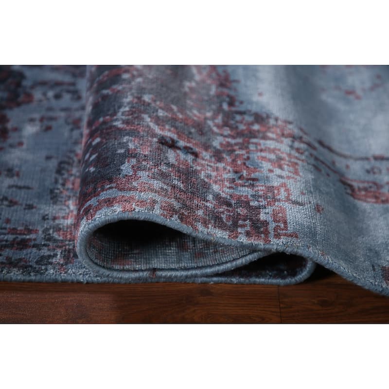 All-Over Abstract Modern Area Rug Handmade Wool Carpet - 4'5"x 6'7"