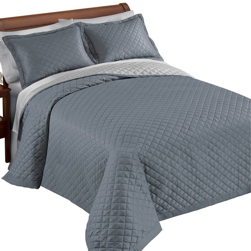 Classic Elegant Reversible 3-Piece Bedspread Set