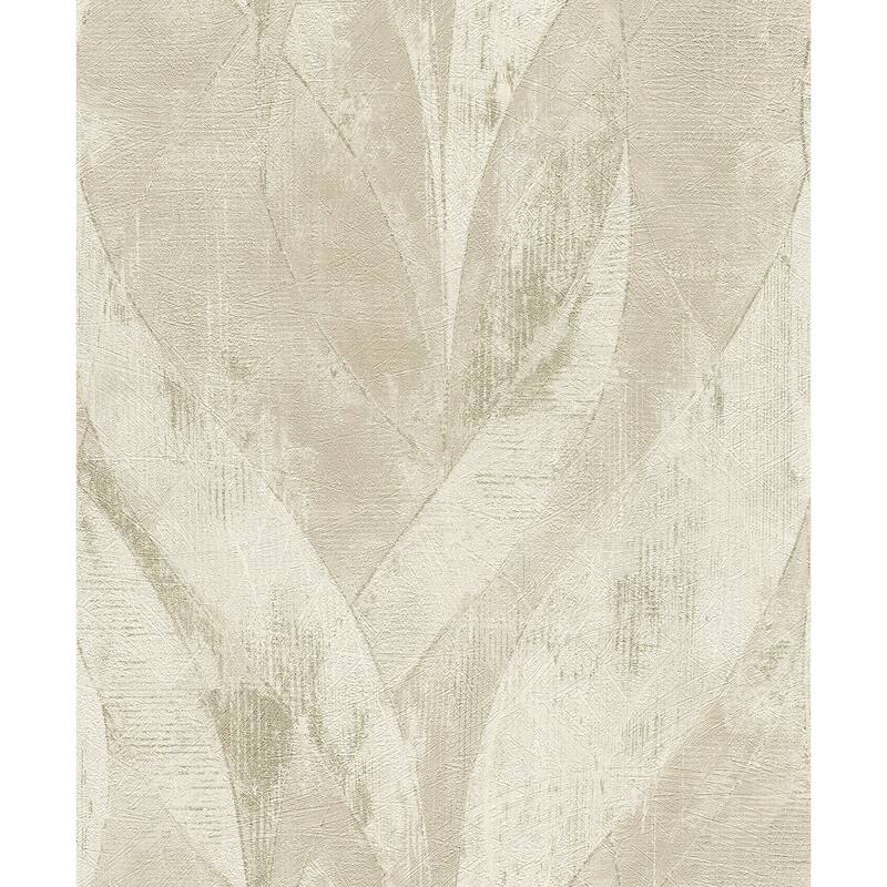 Advantage Blake Light Grey Leaf Wallpaper - 20.9 x 396 x 0.025