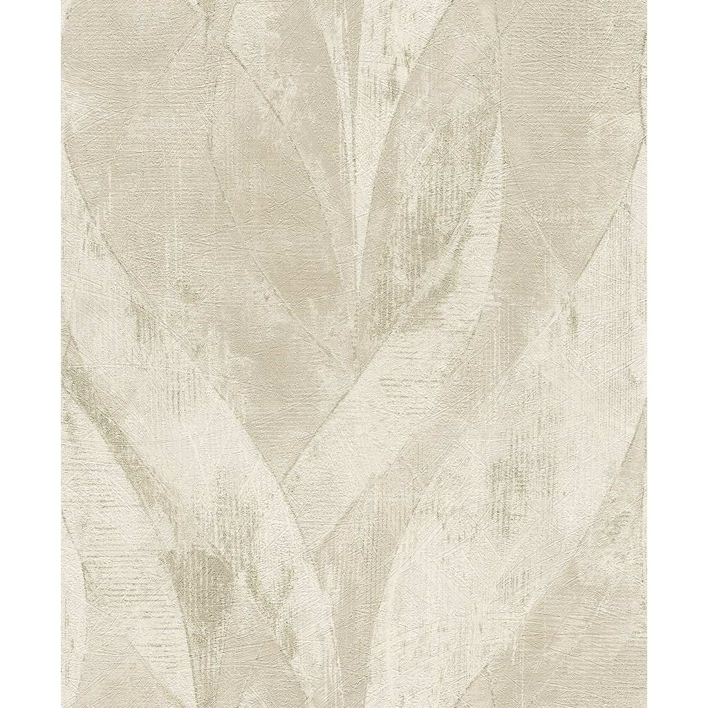 Geometrics Laon Blake Denim Leaf 33 ft L X 20.9 in W Wallpaper.
