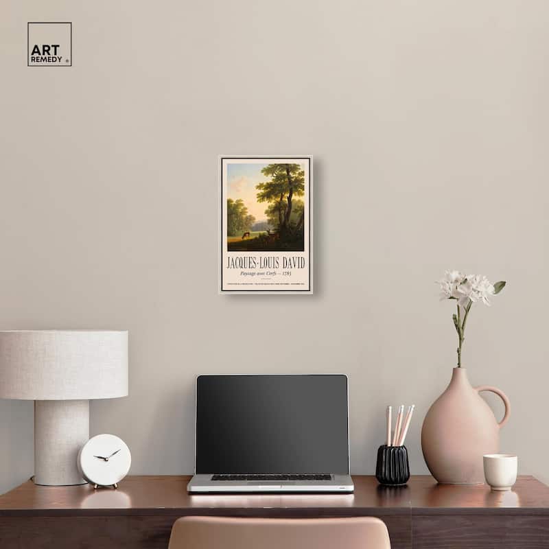 Deer in a Forest Canvas by Art Remedy