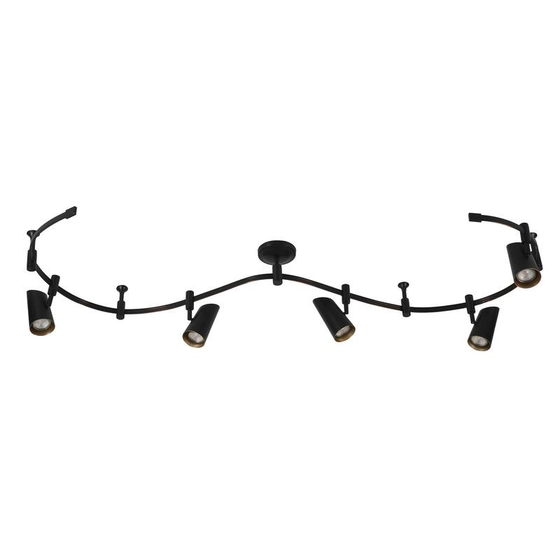 Catalina Lunar 5-Light LED Flex Track - Black & Gold