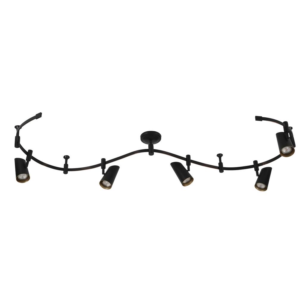 Catalina Lunar 5-Light LED Flex Track - Black & Gold