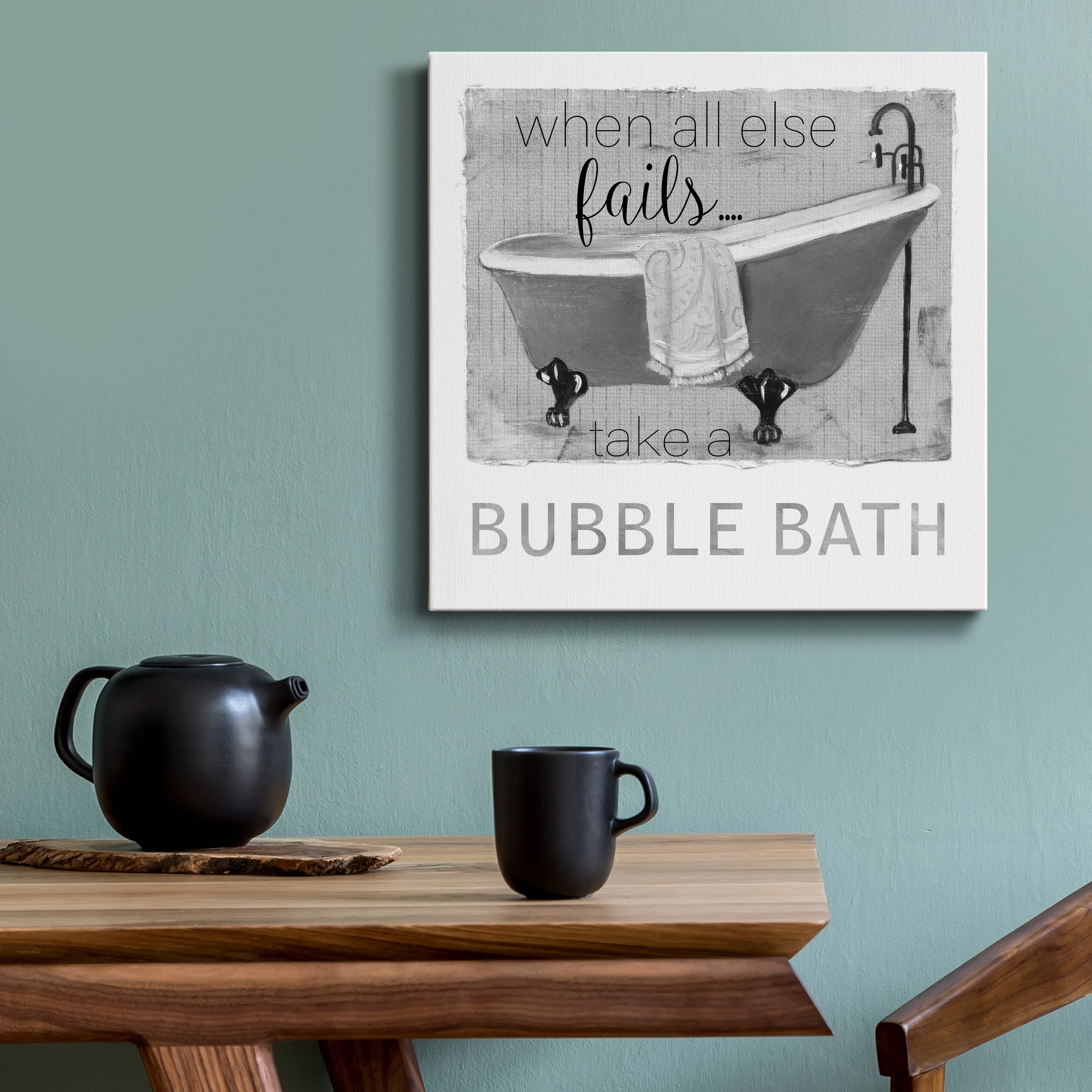 Neutral Bubble BathPremium Gallery Wrapped Canvas Ready to Hang