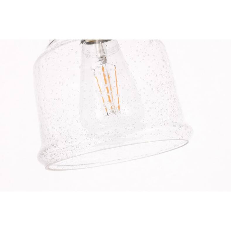 Adelee 6-Inch 1-Light Clear Seeded Glass Pendant