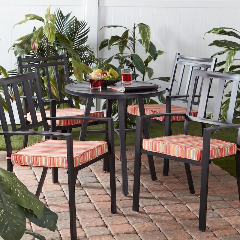 Greendale Home Fashions 18-Inch Square Outdoor Chair Pad (4-Pack)