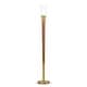 preview thumbnail 4 of 2, Manhattan Walnut Finish Wood/Glass Shade 72.5-inch H Torchier Floor Lamp Brushed Brass