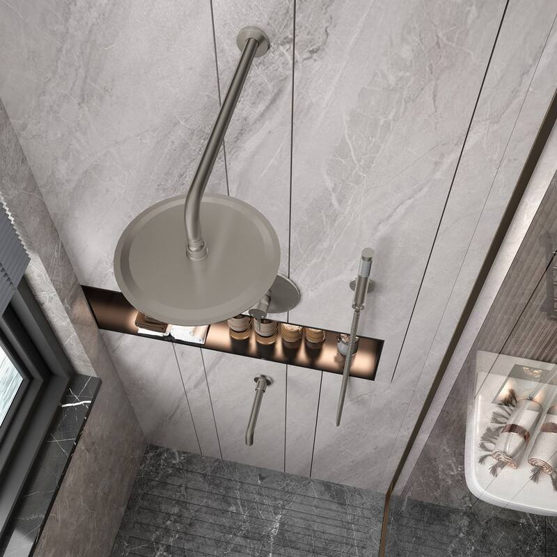 10-Inch Three-function Wall-mounted Round Shower Set