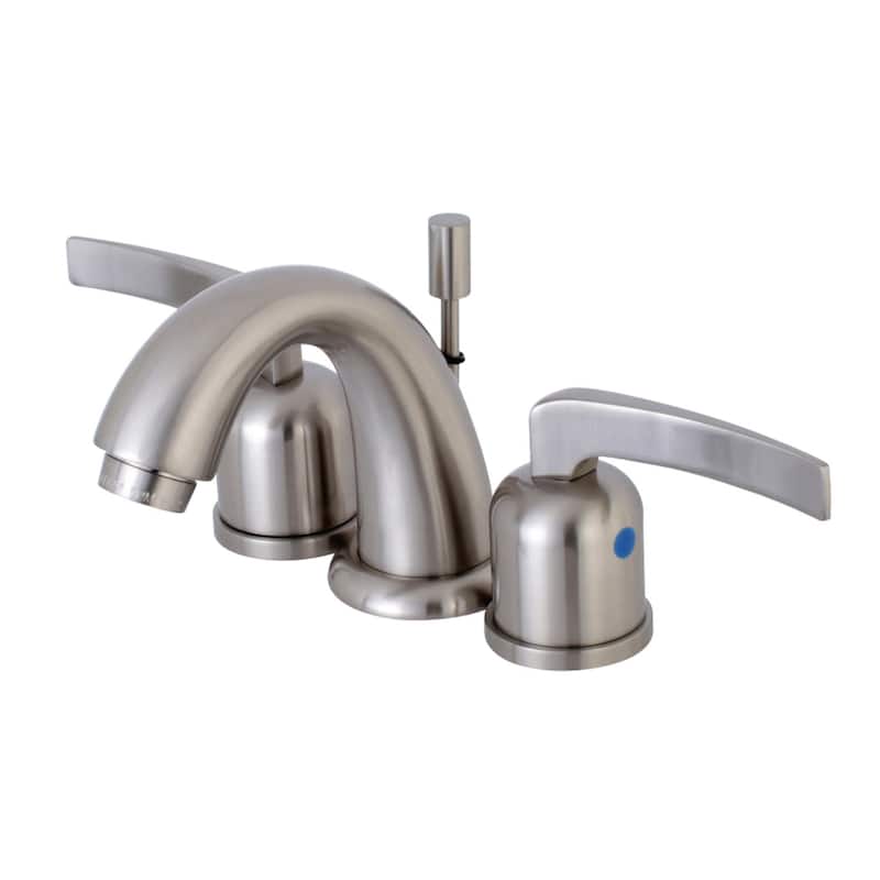 Kingston Brass Centurion 1.2 GPM Widespread Bathroom Faucet with Flat - Brushed Nickel