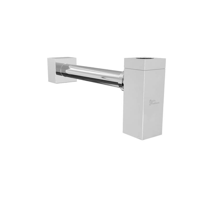 Square Bottle Trap Drain, Chrome - 5.25" x 13" 5.25"