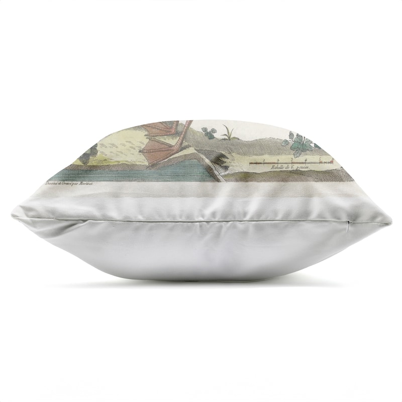 Stupell Vintage Seagull Study Diagram Printed Outdoor Throw Pillow Design by Phillipa Katz