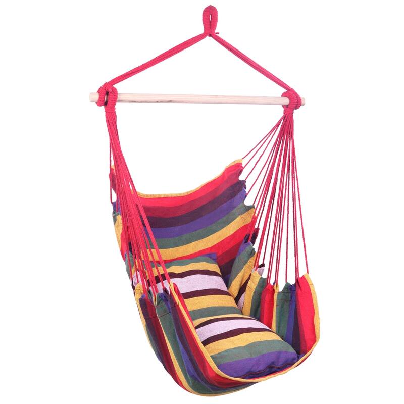 Outdoor/Indoor Distinctive Cotton Canvas Hanging Rope Chair